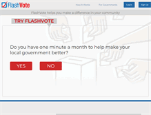 Tablet Screenshot of flashvote.com
